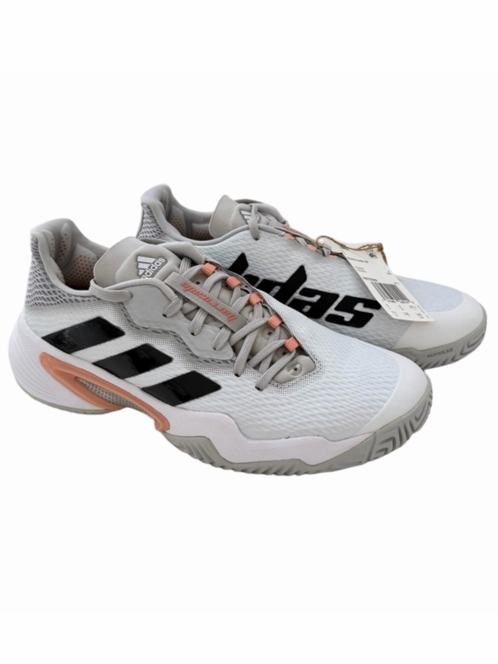 Adidas Barricade W Tennis Shoes Size 7.5  67699 Sneaker Gray Black Blush NEW Box